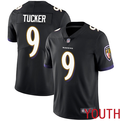 Baltimore Ravens Limited Black Youth Justin Tucker Alternate Jersey NFL Football 9 Vapor Untouchable